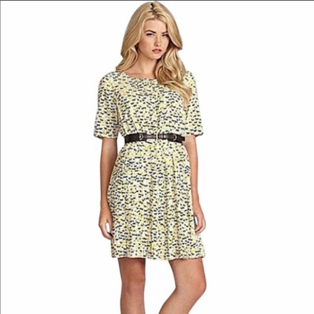 Anthropologie Cremieux Horse Print Pleated Dress